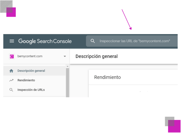 google search console inspección de url